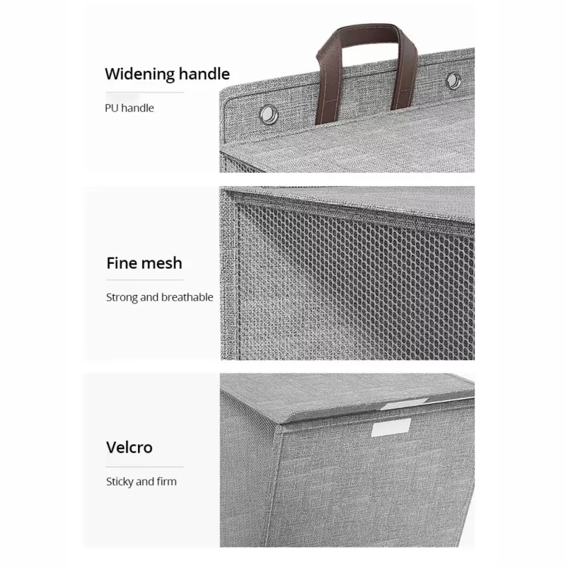 Foldable Adhesive Laundry Basket Hamper - Image 3