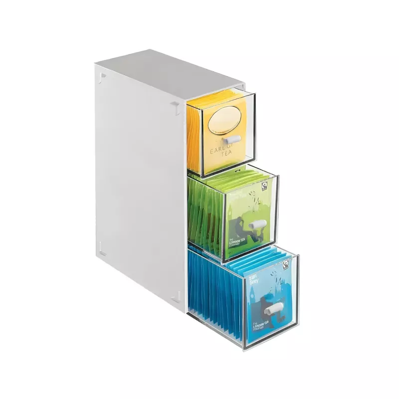 1-Drawer Tea Bag & Coffee Storage Box - Image 2