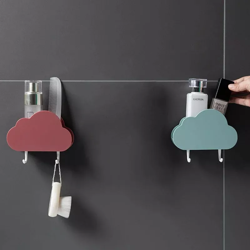Cloud Shape Wall-Mounted Toothbrush & Toothpaste Holder