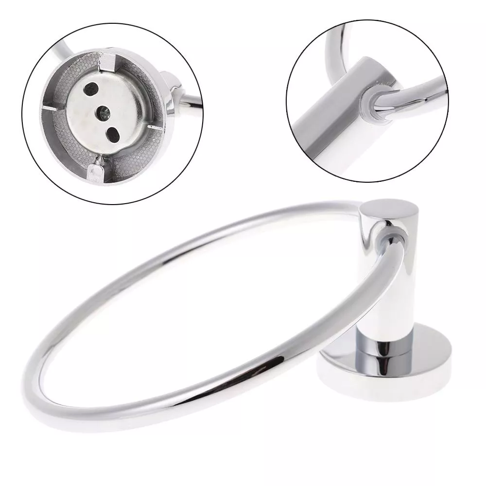 Stainless Steel Towel Ring – Wall-Mounted Round Towel Holder for Bathroom - Image 4