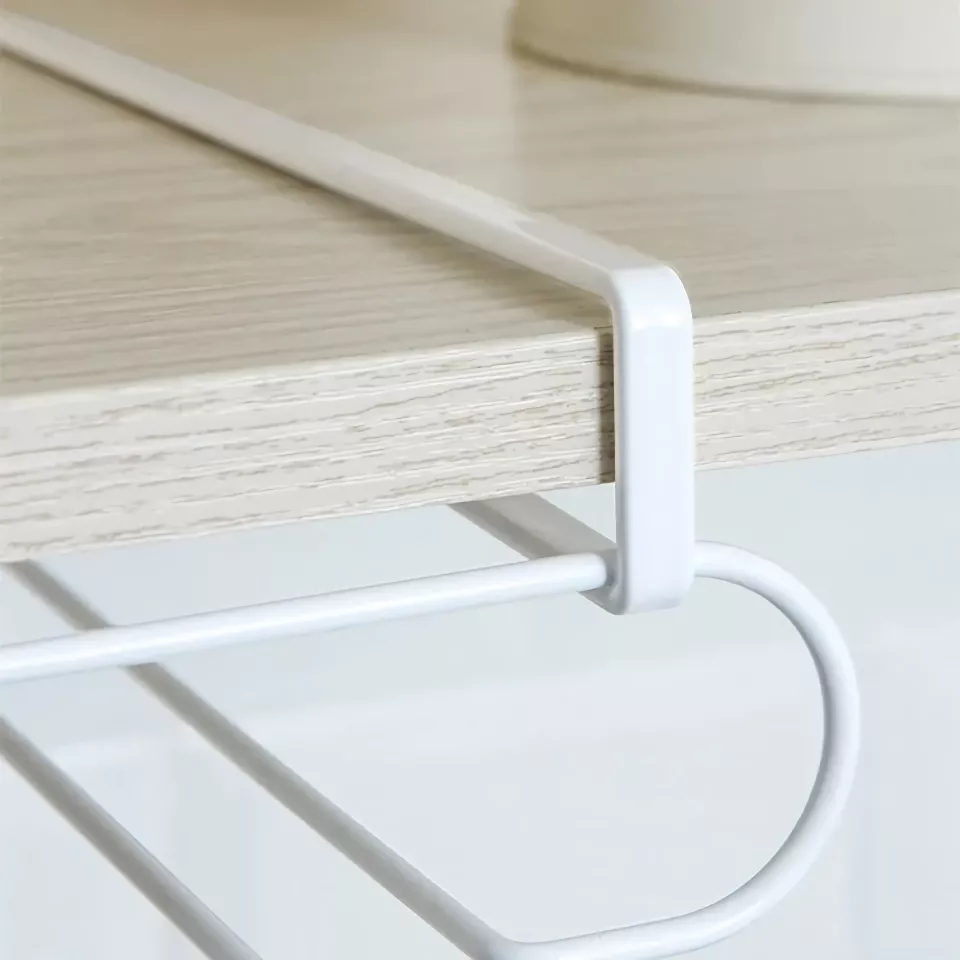 Iron Wine Rack & Glass Holder – Under Cabinet Stemware Storage Organizer - Image 5