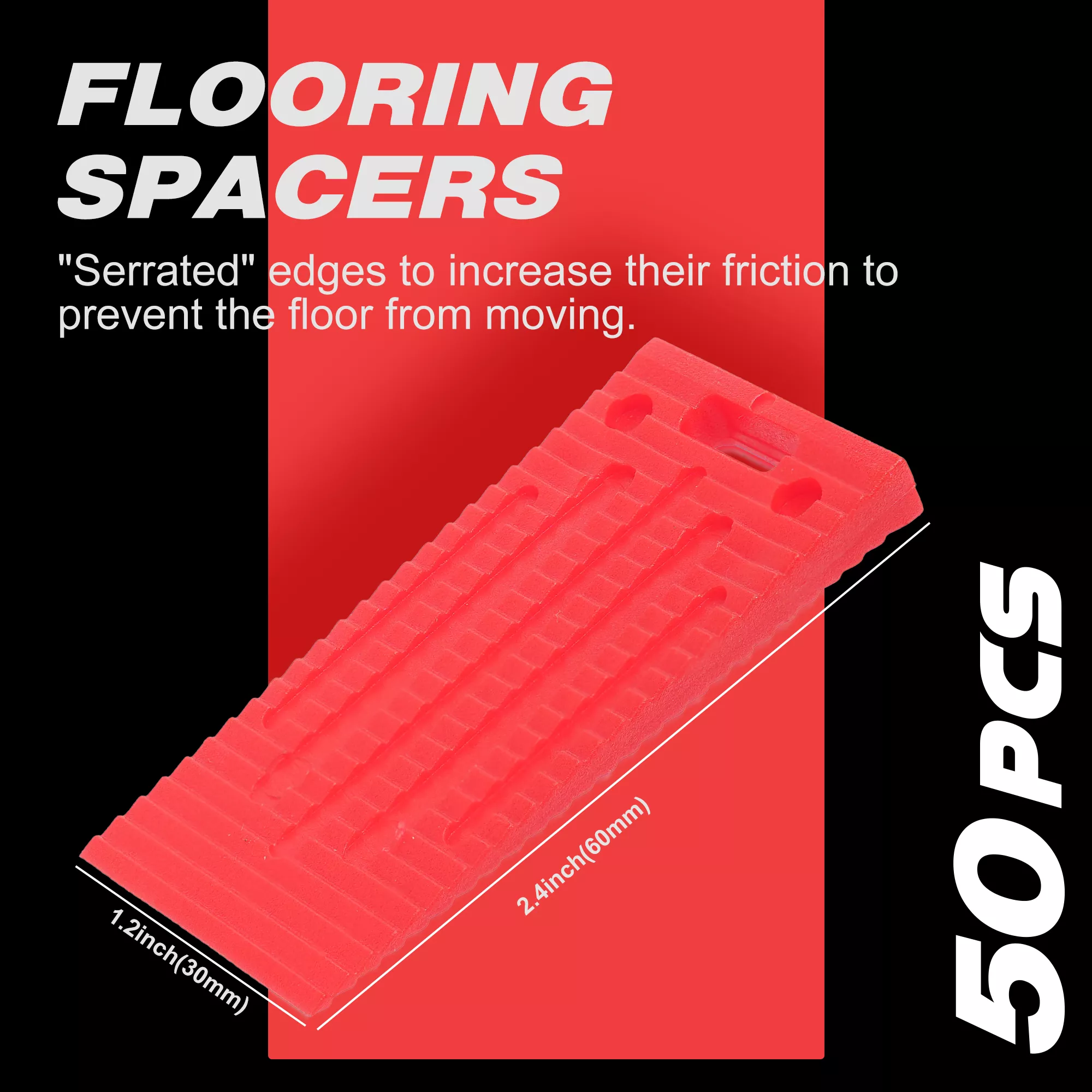 52-Piece Laminate Wood Flooring Installation Kit with Pull Bar, Tapping Block & Spacers - Image 4