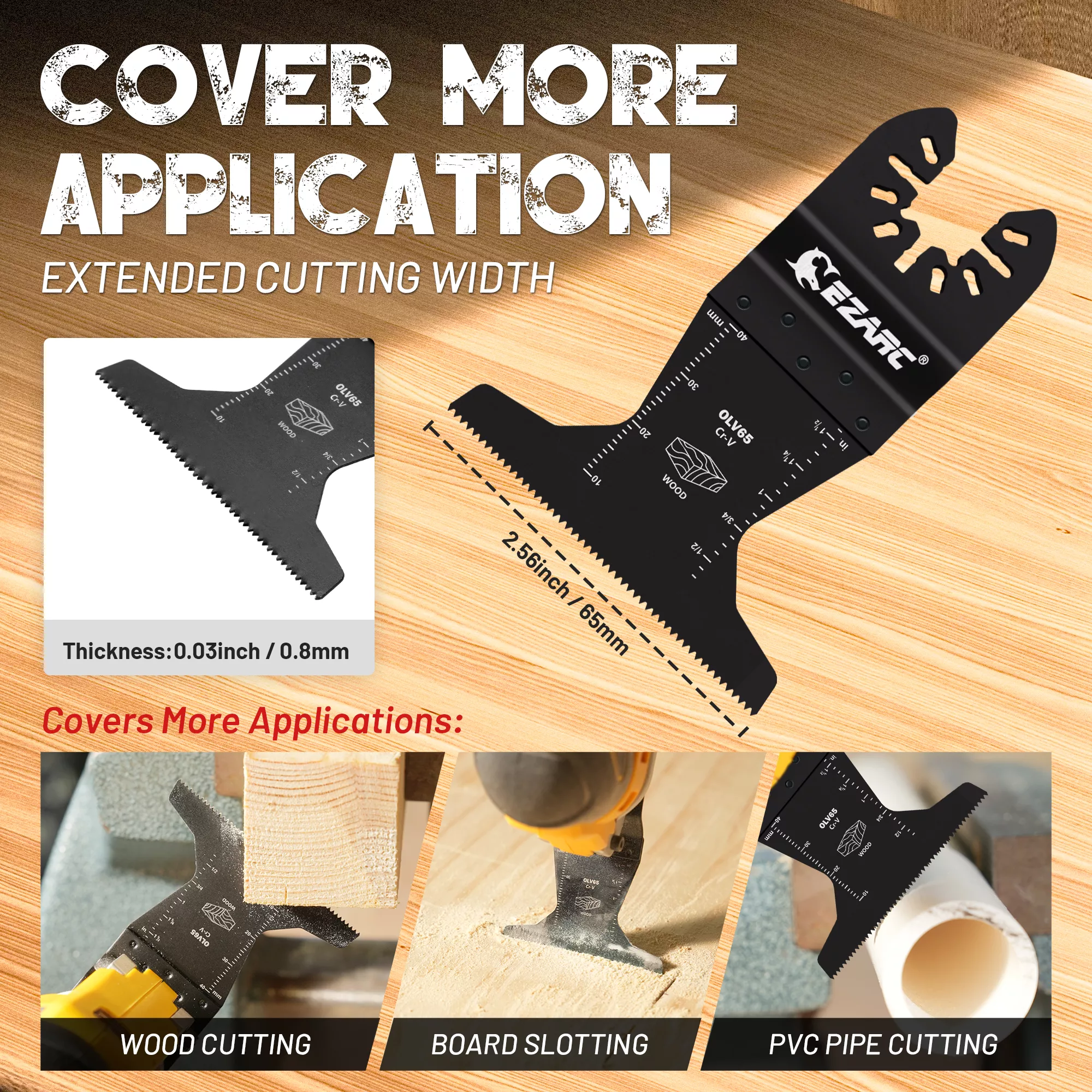 Extra-Wide Oscillating Multitool Blade for Precise Cuts - Image 5