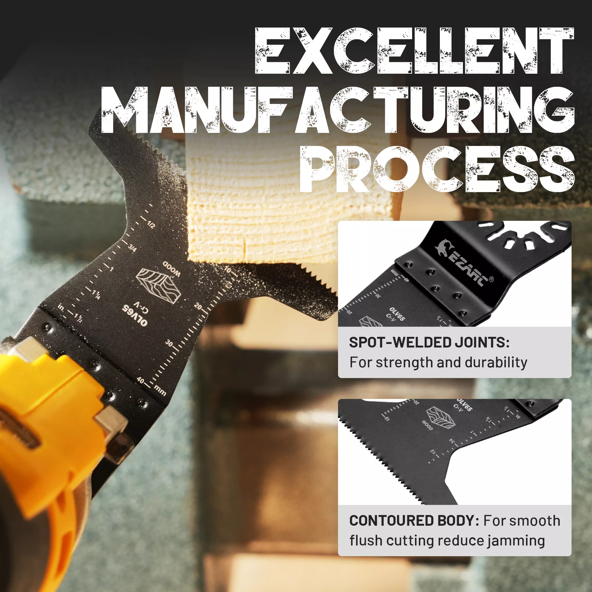 Extra-Wide Oscillating Multitool Blade for Precise Cuts - Image 3