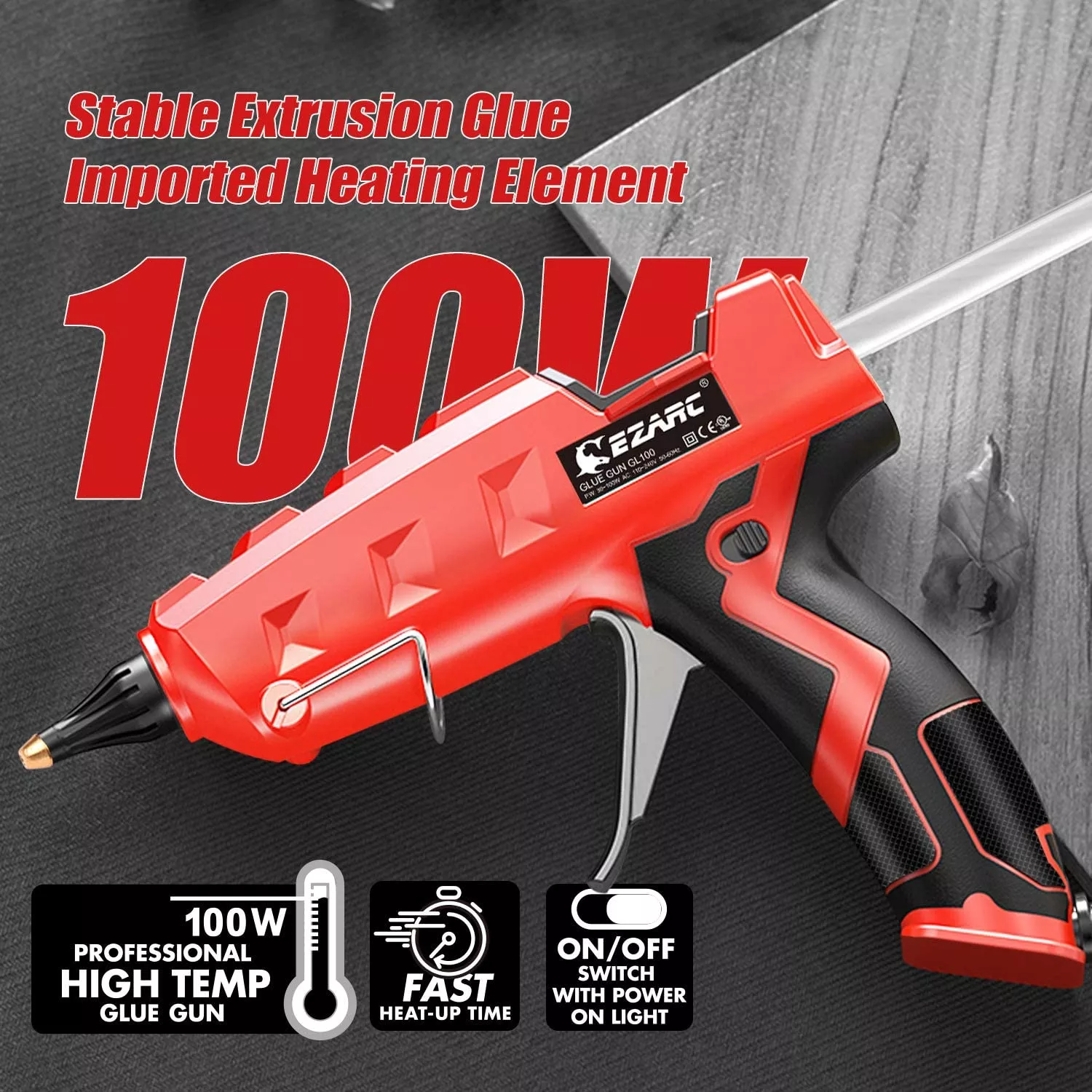 100W Hot Melt Glue Gun with 20 Glue Sticks - Image 4