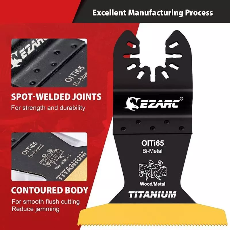 3PCS Titanium Oscillating Saw Blades for Metal, Wood, Plastic & Nails Cutting - Image 4