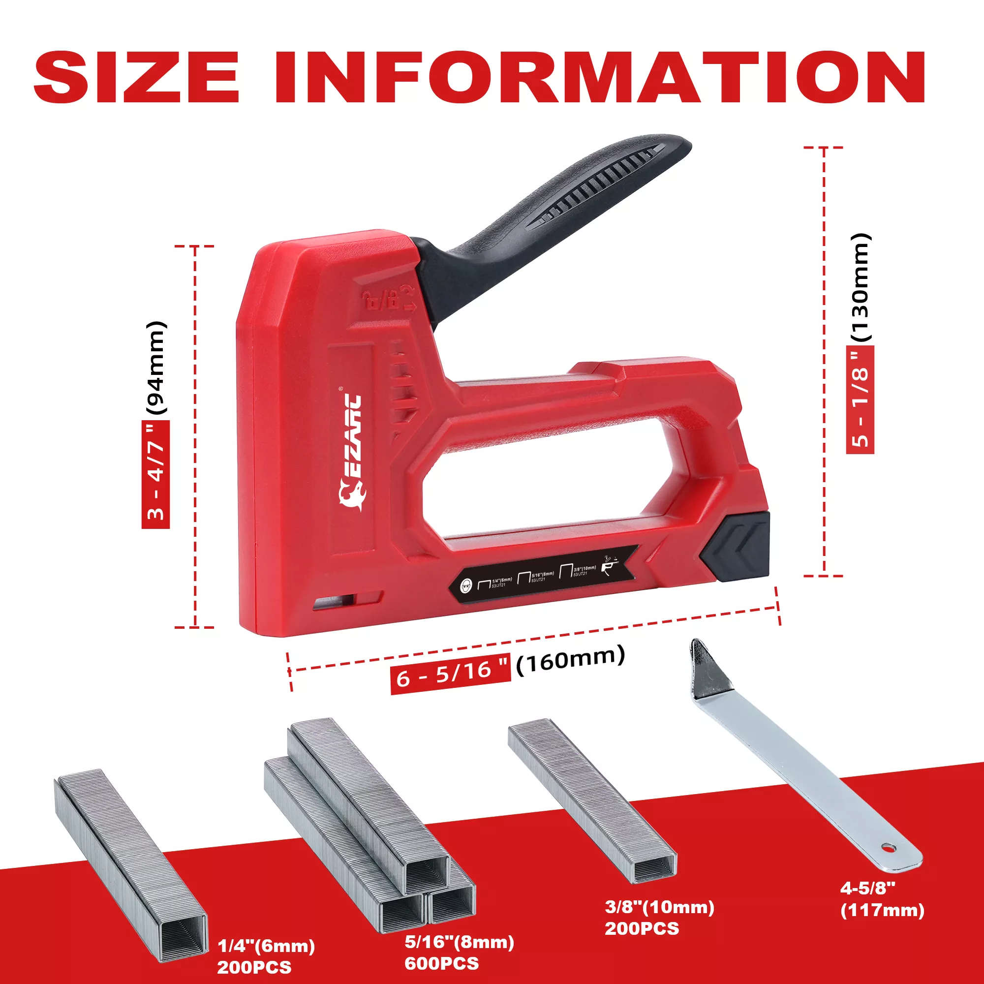 Hand Staple Gun Kit for Woodworking with 1000 Staples - Image 5