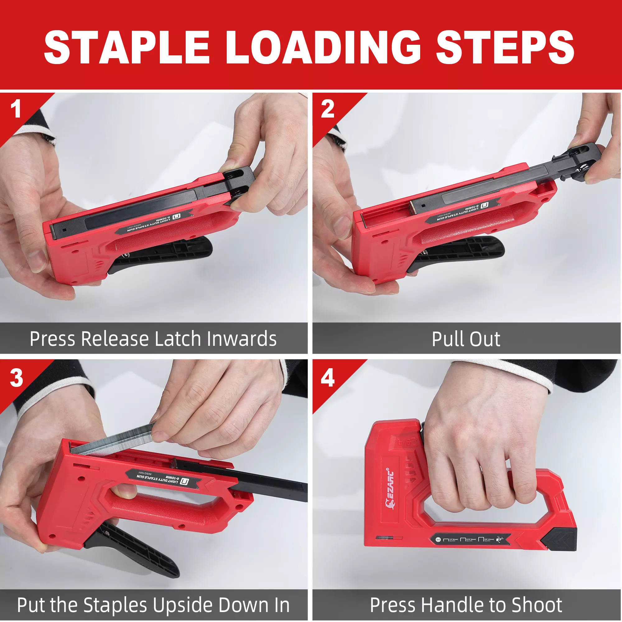 Hand Staple Gun Kit for Woodworking with 1000 Staples - Image 6