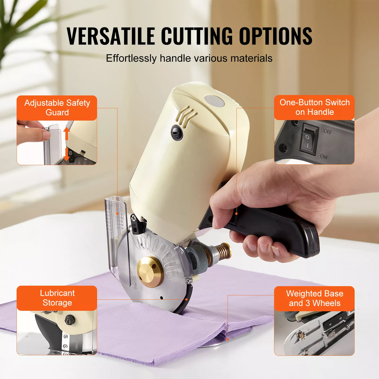 250W Electric Rotary Fabric Cutter - Image 2
