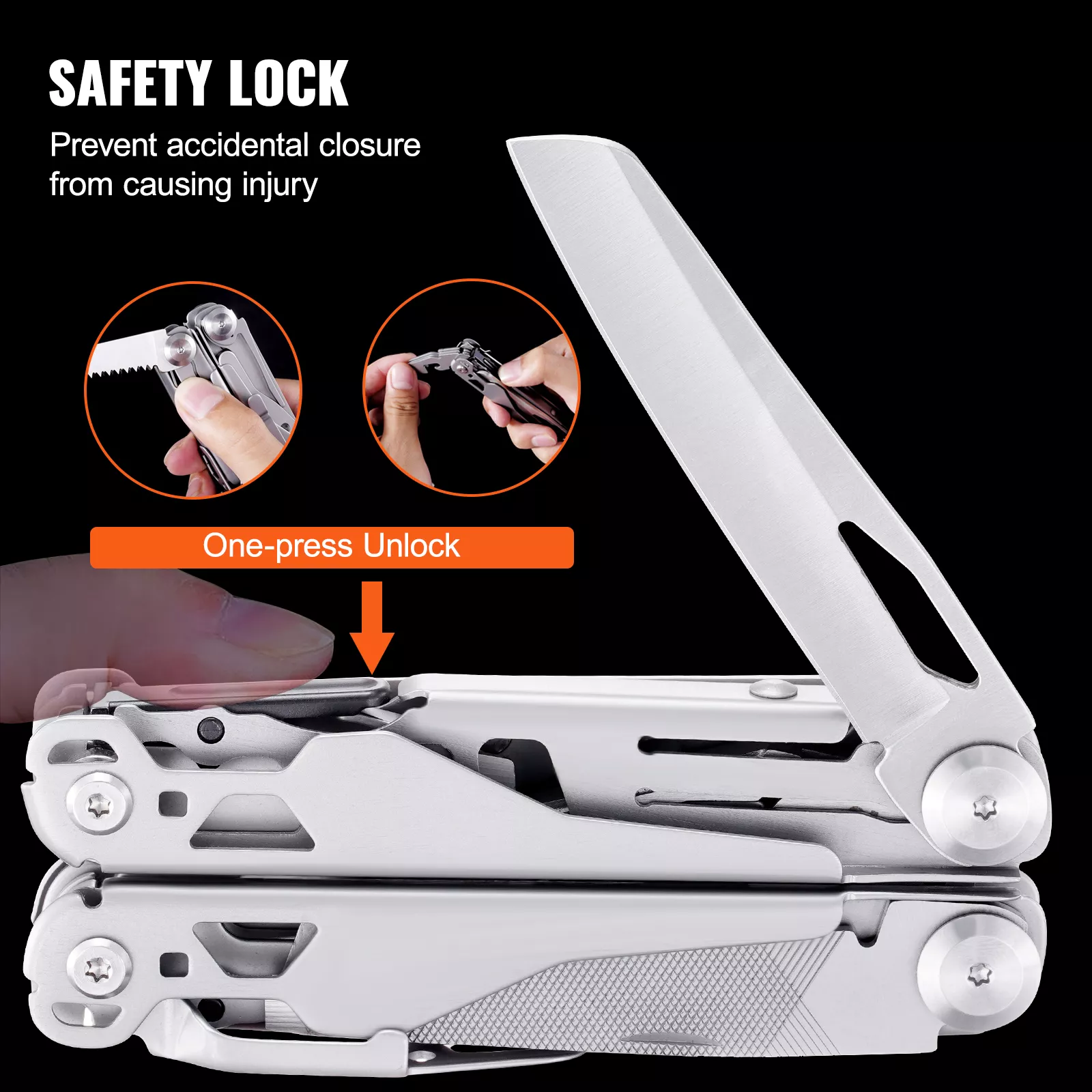 17-in-1 Multi-Tool Pliers with Knife, Scissors, Saw, Screwdrivers & More - Image 5