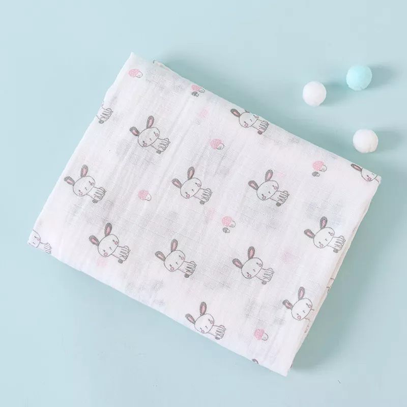 Soft Muslin Baby Swaddle Blanket & Multi-Function Infant Quilt - Image 8