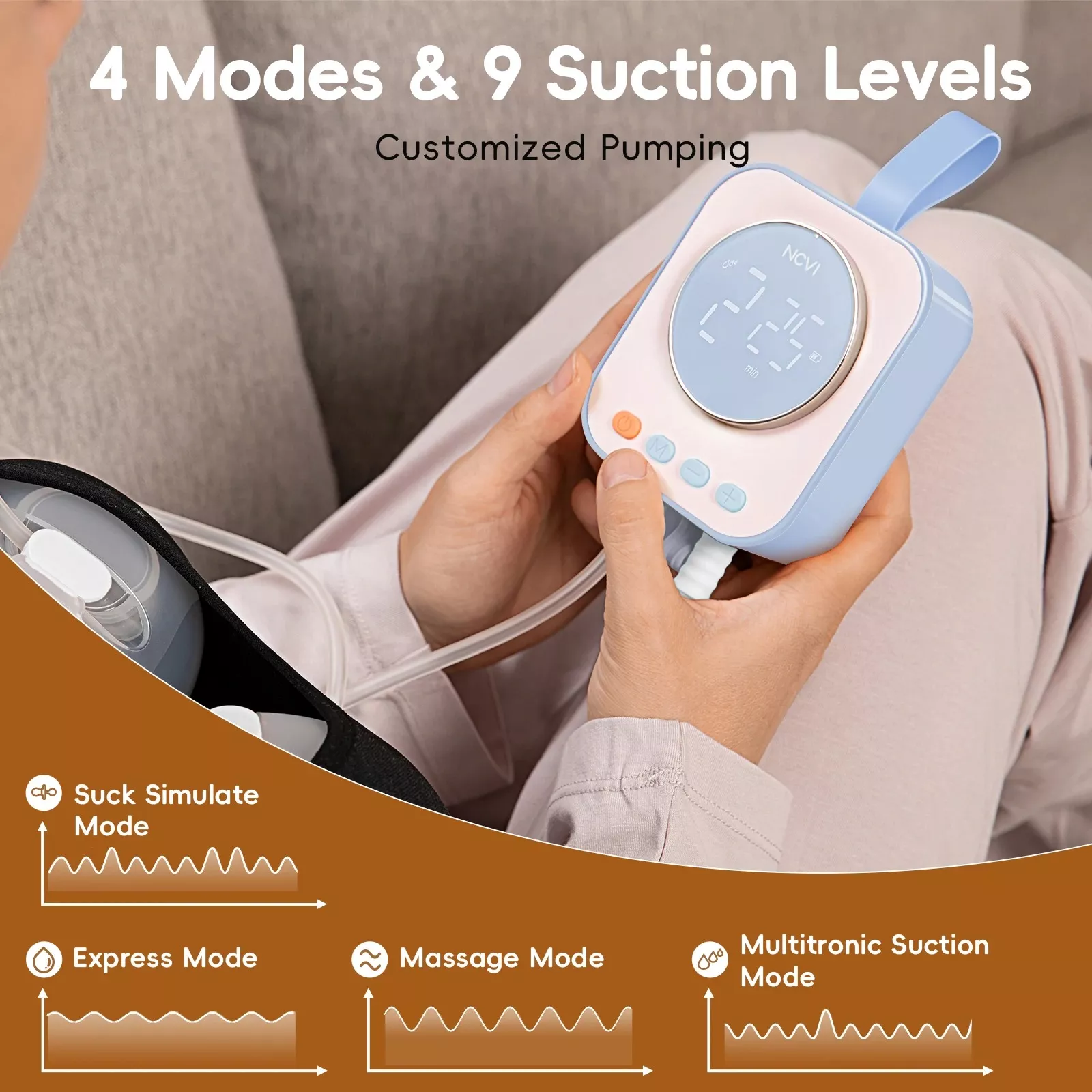 Hands-Free Wearable Breast Pump with 4 Modes, 9 Levels & Quiet Operation - Image 5