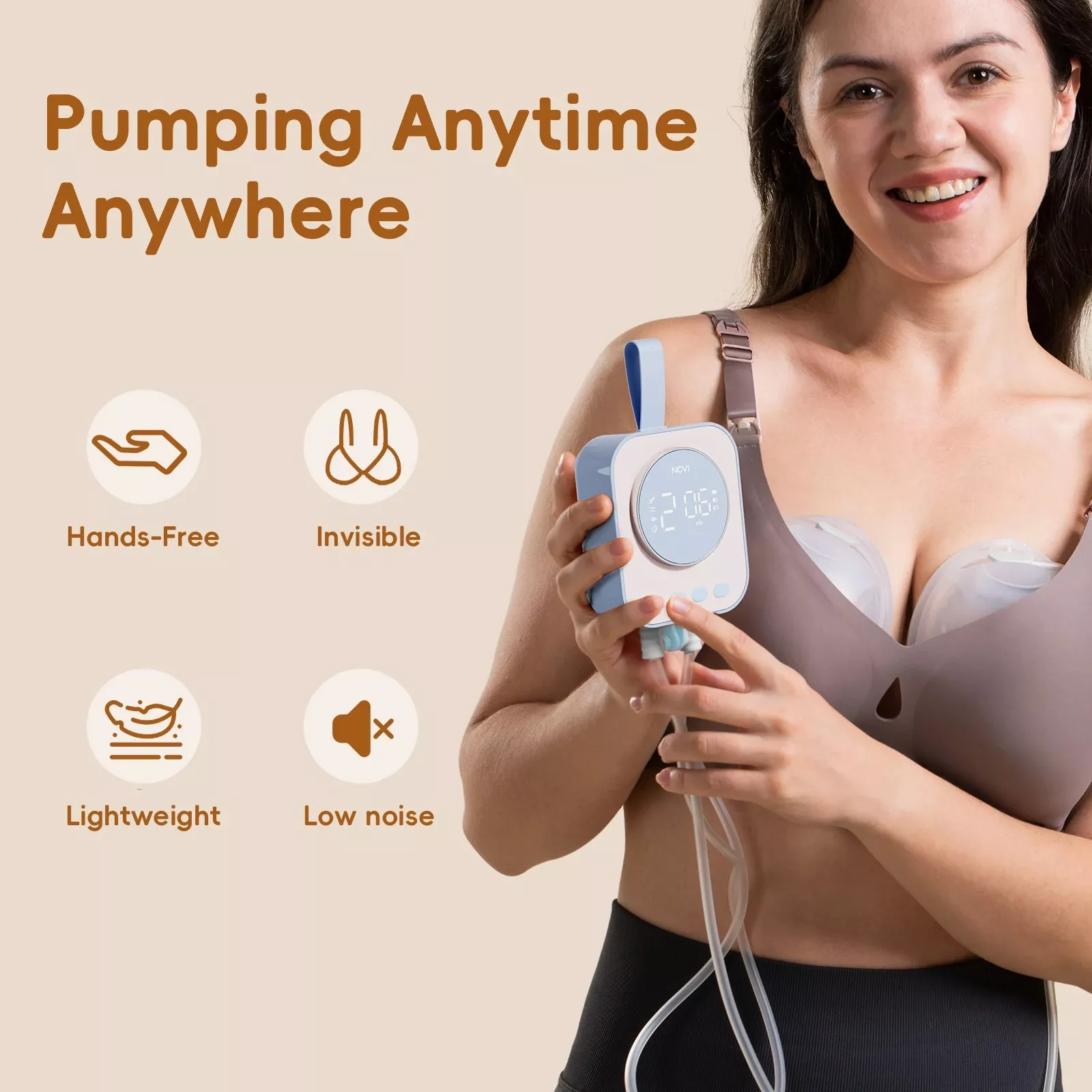 Hands-Free Wearable Breast Pump with 4 Modes, 9 Levels & Quiet Operation - Image 4