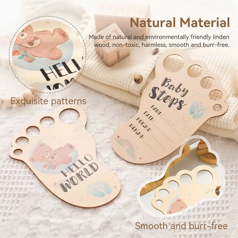 Wooden Baby Milestone Card - Image 3