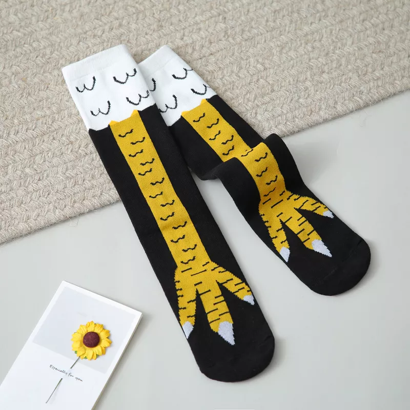 Kids Cartoon Chicken Feet Socks - Funny Non-slip Halloween Socks for Boys & Girls - Image 5