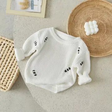 Newborn Baby Knitted Sweater - Bee Pattern Long Sleeve Autumn Winter Pullover