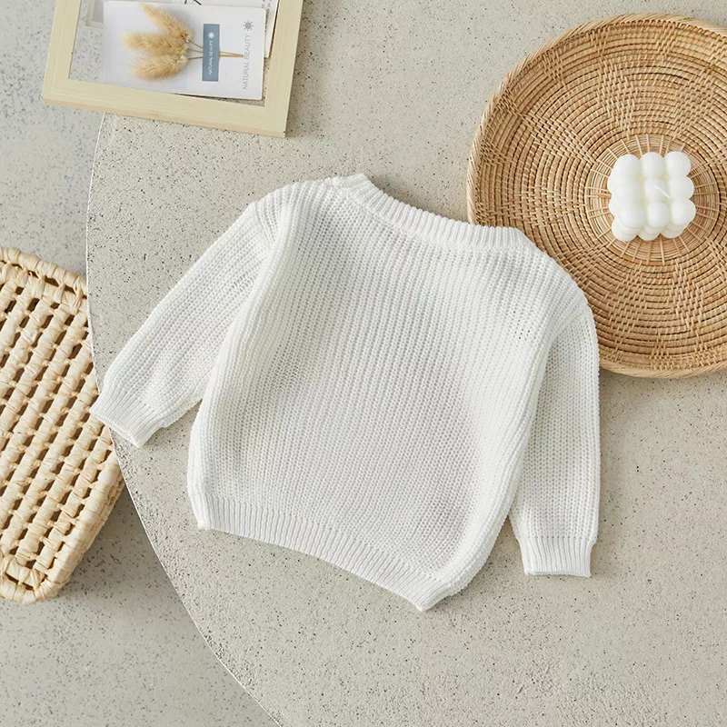 Newborn Baby Knitted Sweater - Bee Pattern Long Sleeve Autumn Winter Pullover - Image 3