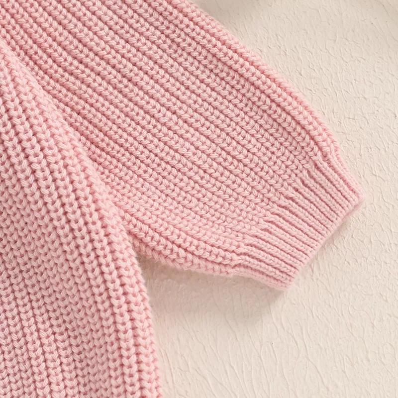 Baby Girl Autumn Winter Floral Embroidery Sweater – Long Sleeve Knitted Pullover - Image 6