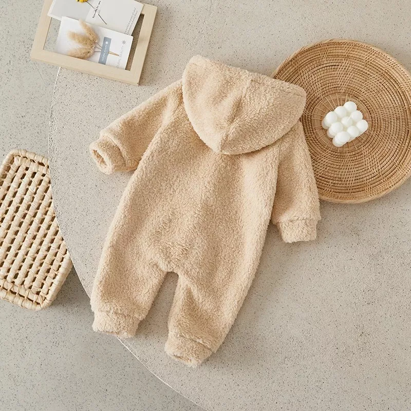 Soft Fleece Hooded Baby Romper - Image 3