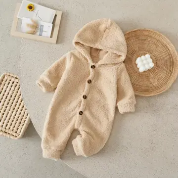 Soft Fleece Hooded Baby Romper