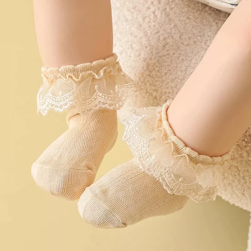 Girls Lace Ruffle Socks - Image 4