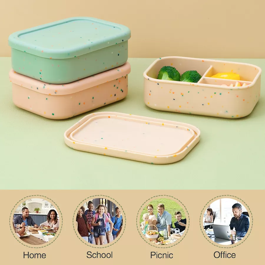 Baby Silicone Tableware: Three-Compartment Plate - Image 6