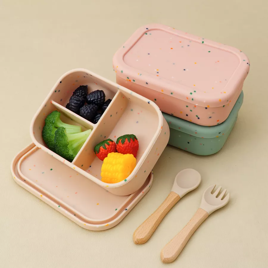 Baby Silicone Tableware: Three-Compartment Plate - Image 4