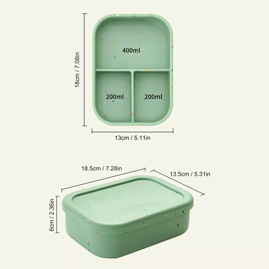 Baby Silicone Tableware: Three-Compartment Plate - Image 7