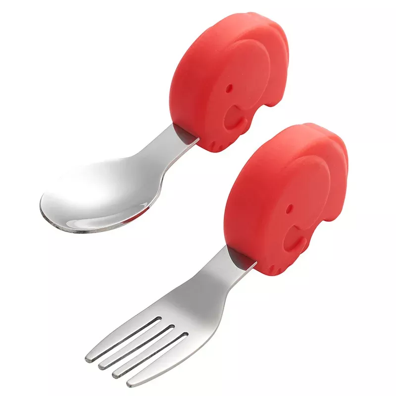 2pcs Silicone Baby Spoon and Fork Set - Image 5