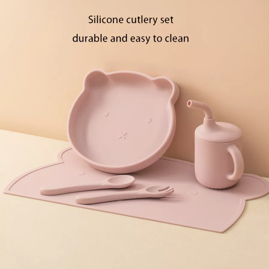 5-Piece Baby Silicone Tableware Set - Image 2