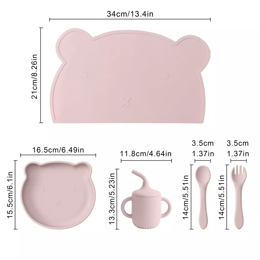 5-Piece Baby Silicone Tableware Set - Image 7