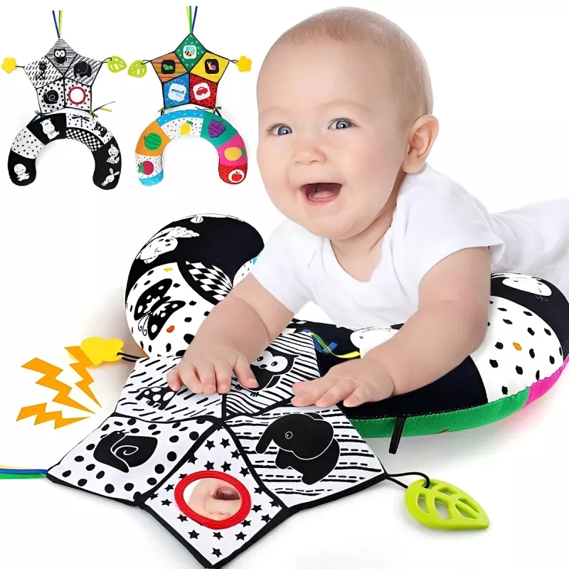 Black & White Baby Tummy Time Pillow Toys Set