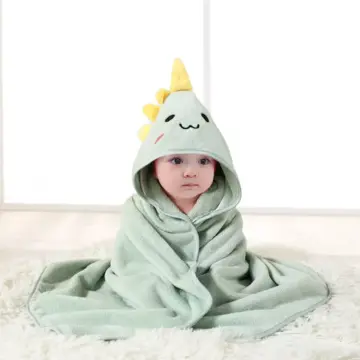 Cartoon Animal Baby Swaddling Blanket with Hooded Bathrobe for Stroller