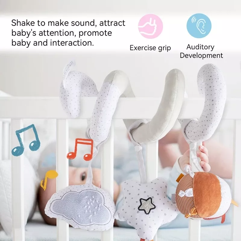 Baby Spiral Plush Rattle Toy - Image 3