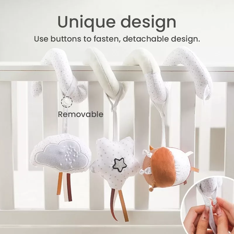 Baby Spiral Plush Rattle Toy - Image 2