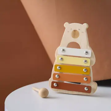 Montessori Wooden Bear Percussion Instrument Toy