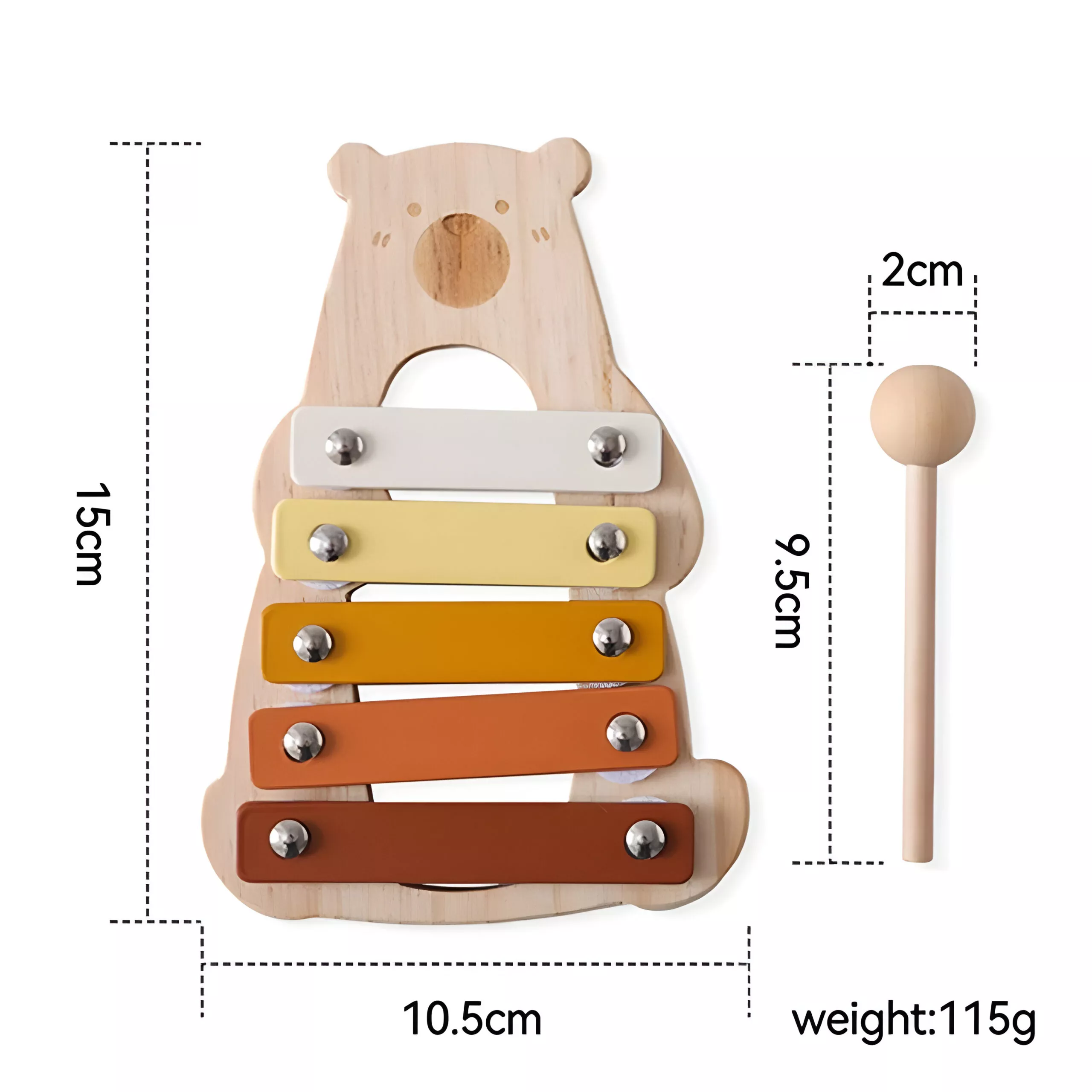 Montessori Wooden Bear Percussion Instrument Toy - Image 9
