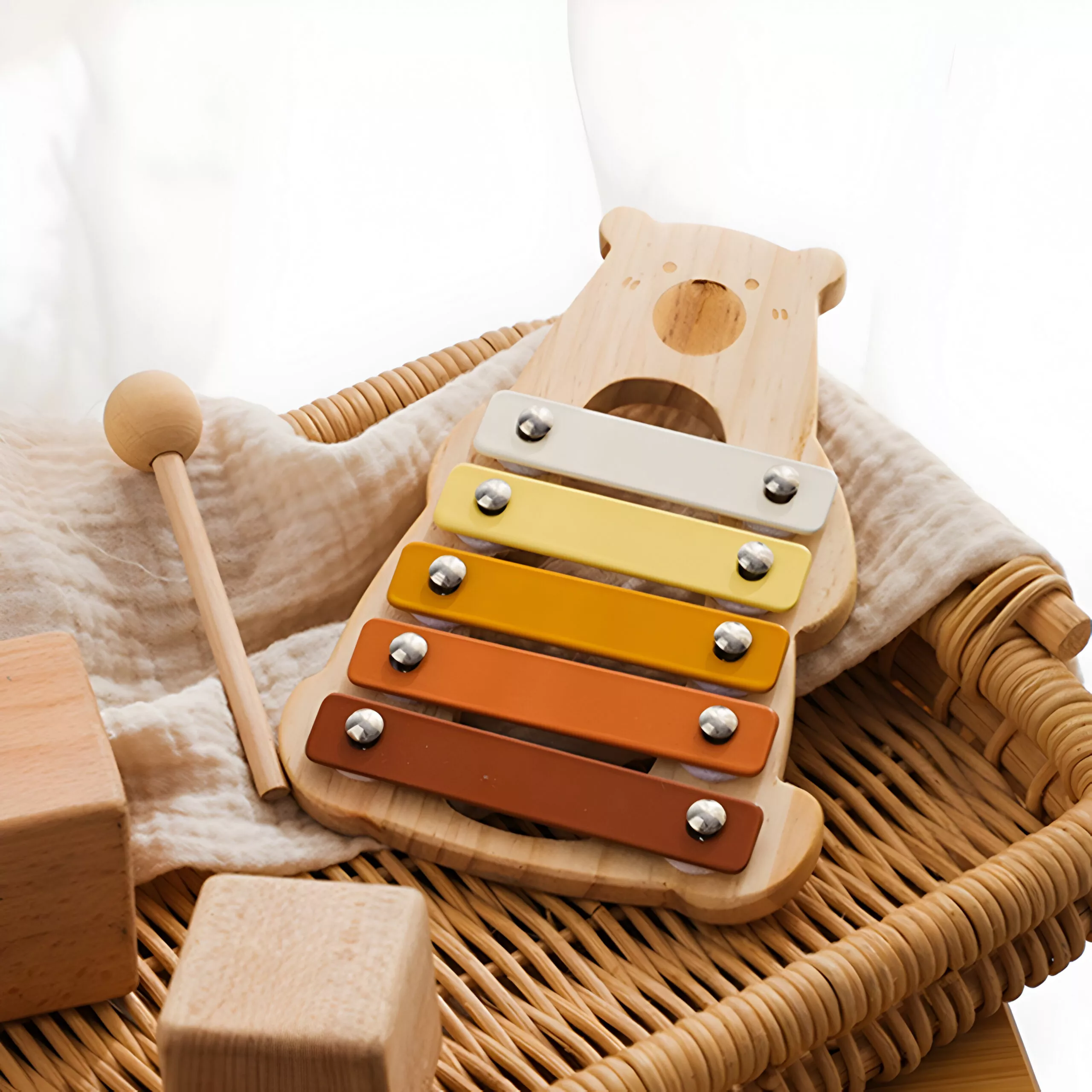 Montessori Wooden Bear Percussion Instrument Toy - Image 3