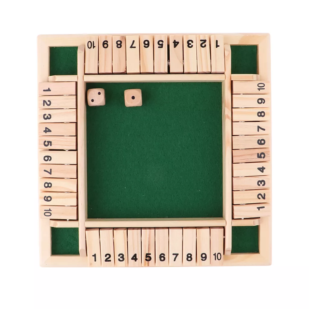 Deluxe Wooden Shut the Box Game Set - Image 4