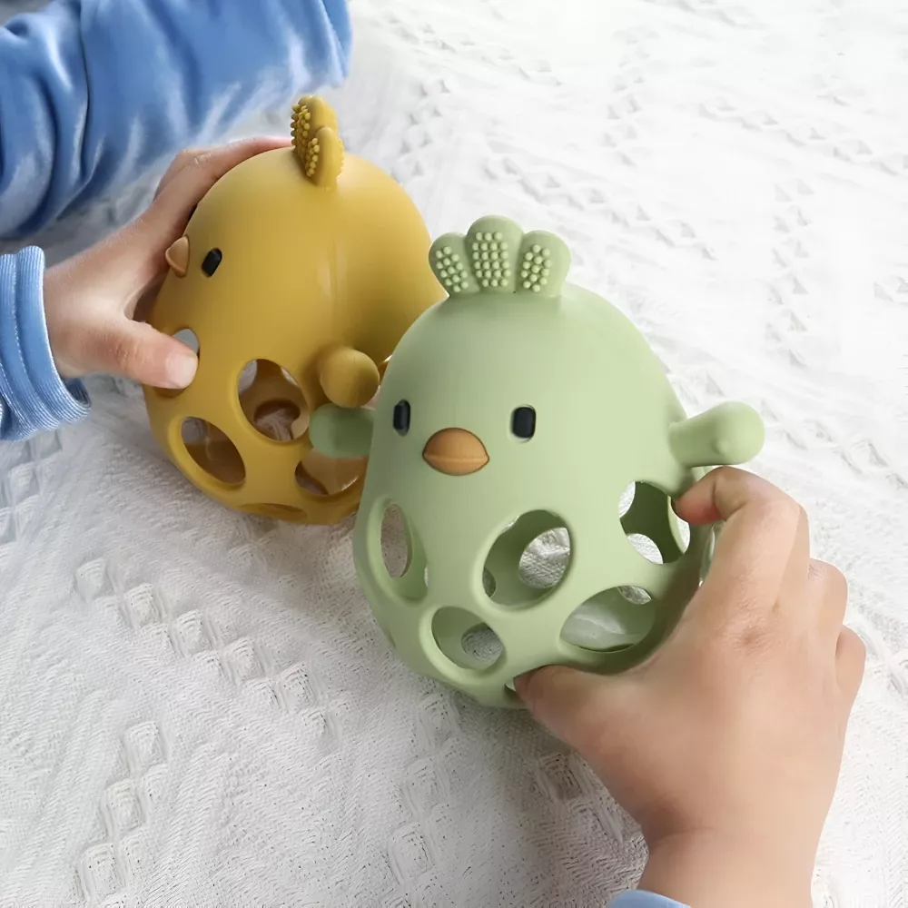 Cartoon Chick Baby Teether Glove - Image 2