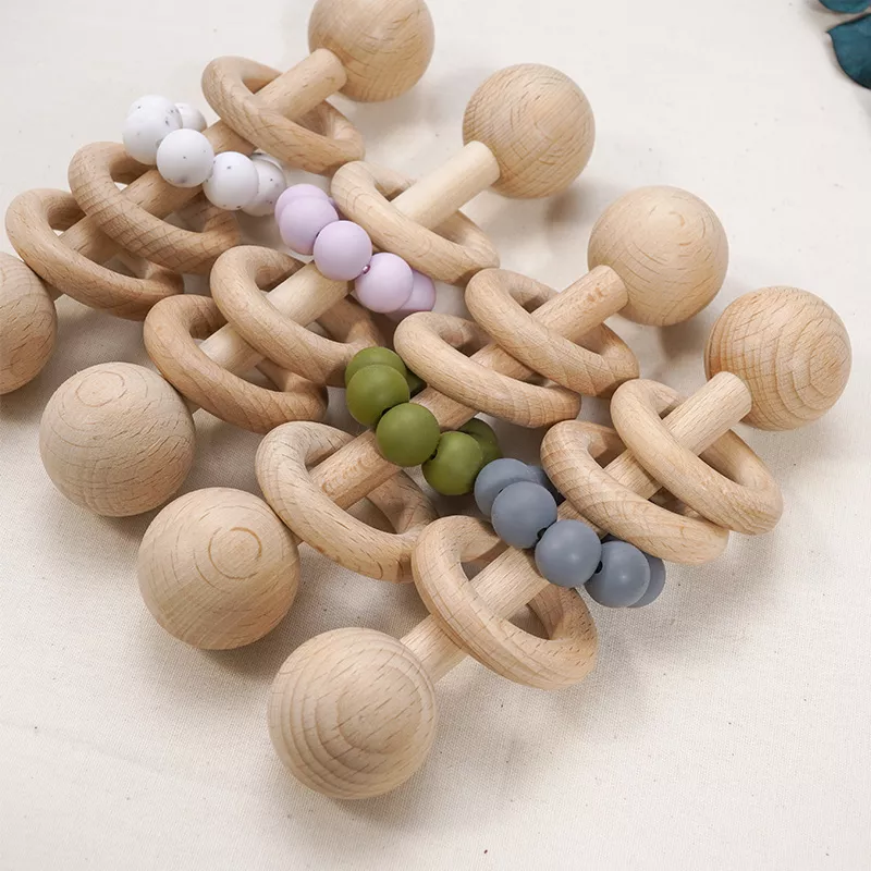 Organic Safe Wooden Baby Teether – Non-Toxic, Eco-Friendly Sensory Grasping Toy - Image 7