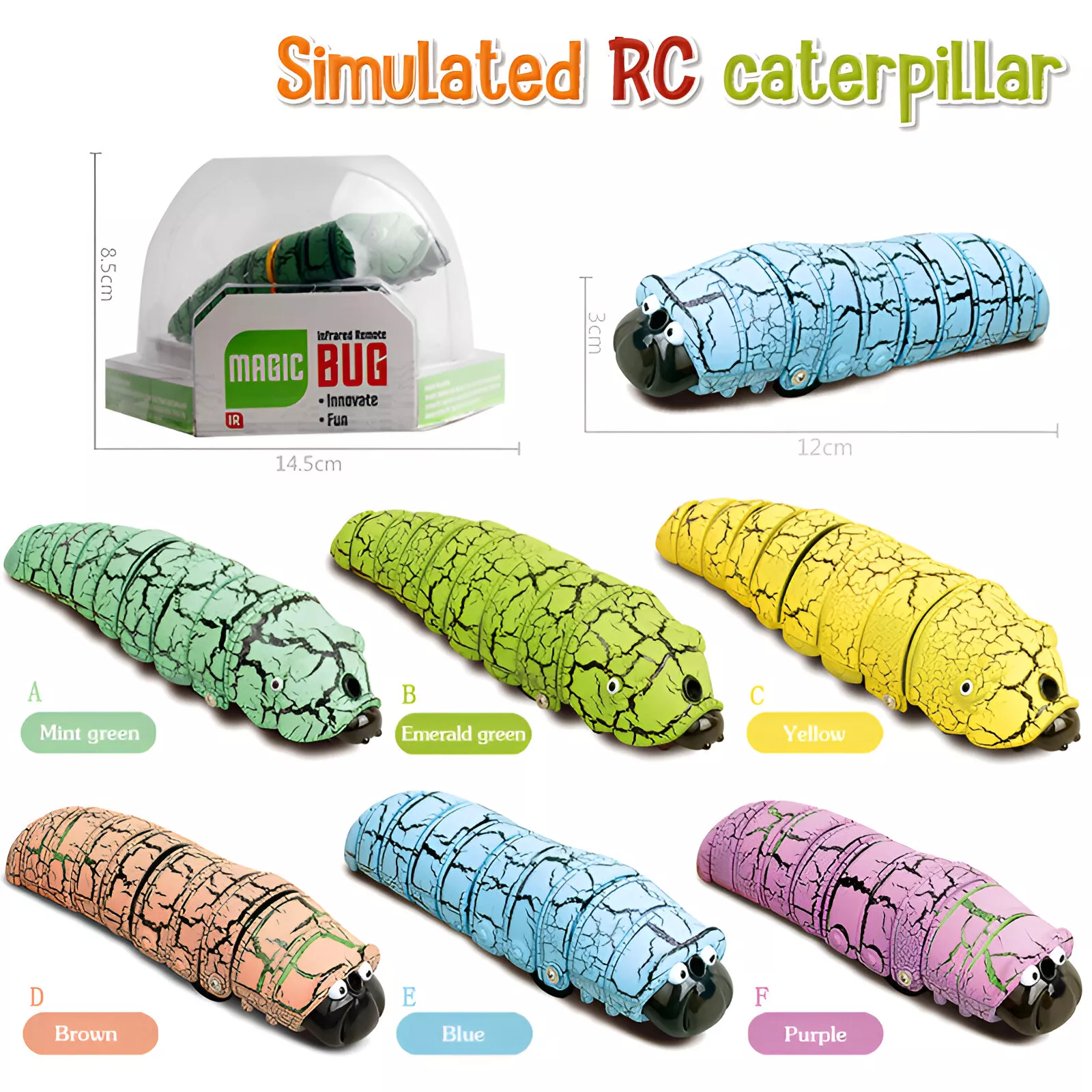 Realistic Remote Control Caterpillar Toy - Image 5