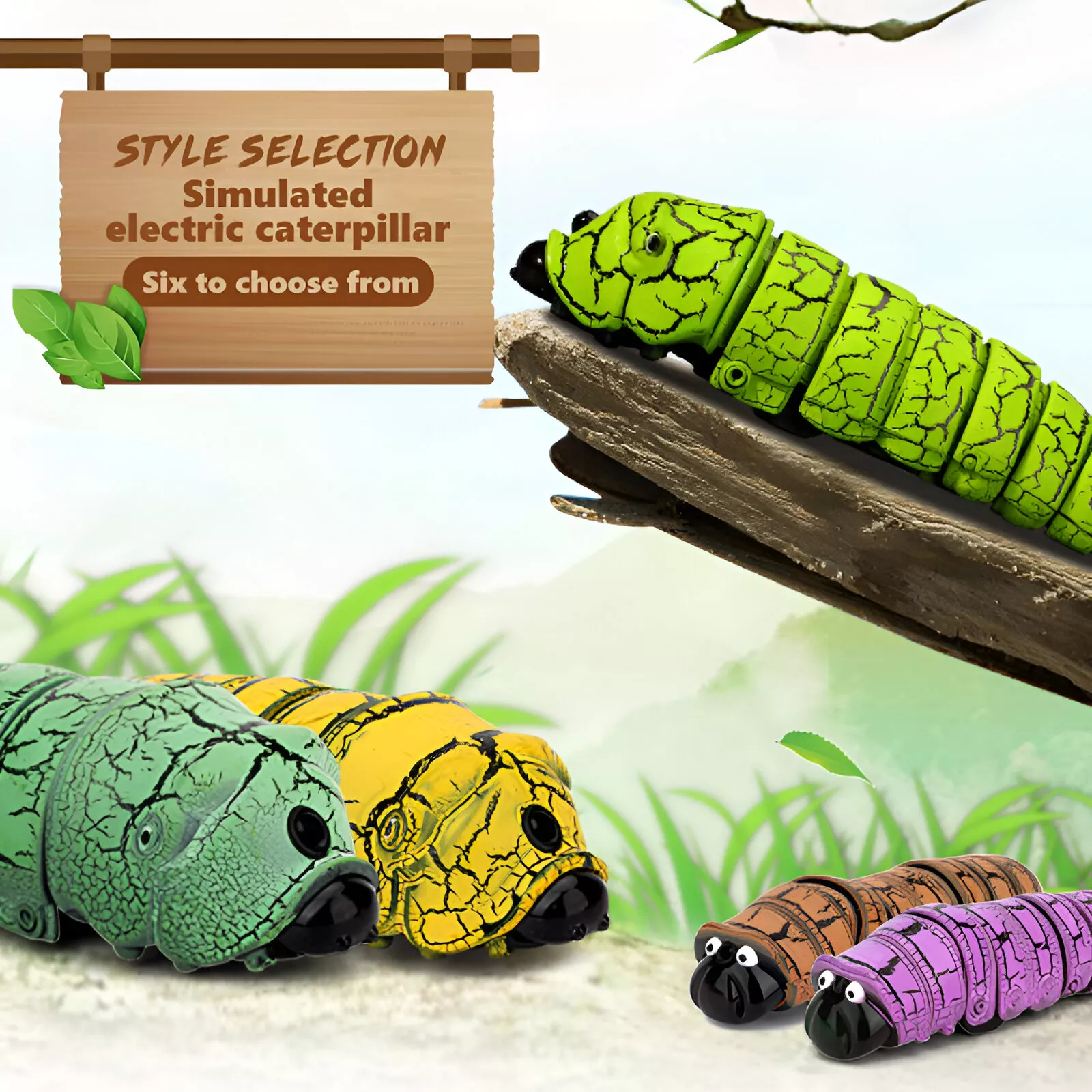 Realistic Remote Control Caterpillar Toy - Image 2