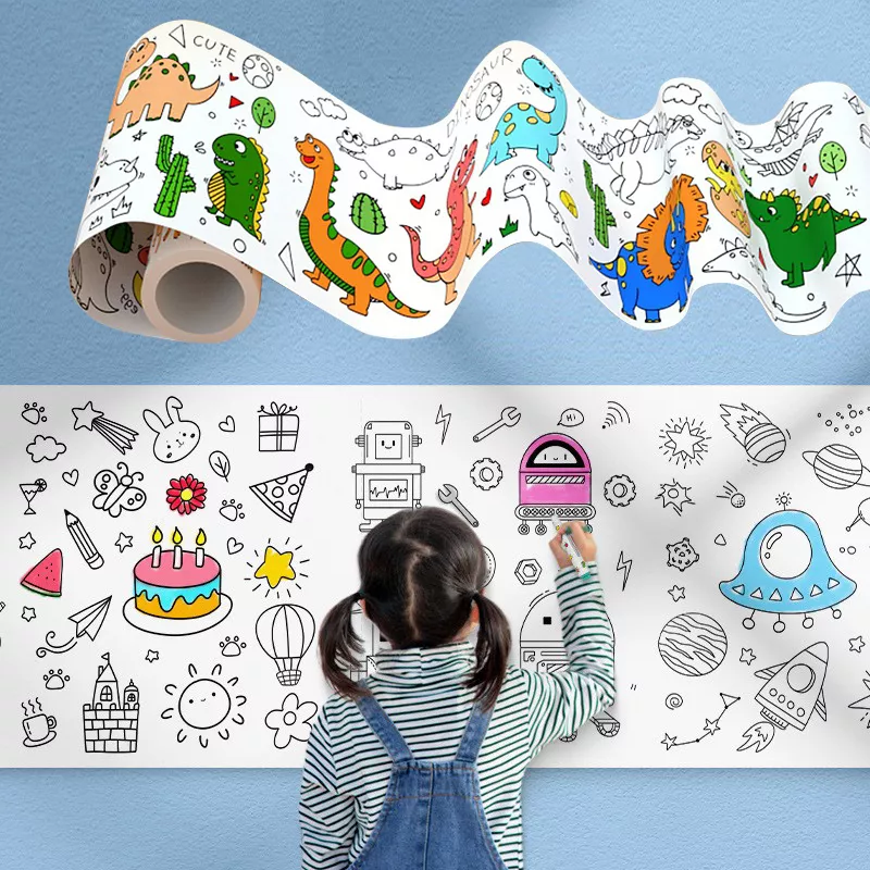 Children’s DIY Coloring Paper Roll - Image 3