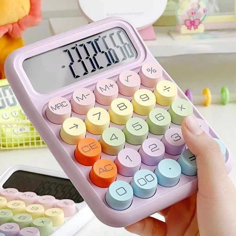 12-Digit Mechanical Button Keyboard Calculator