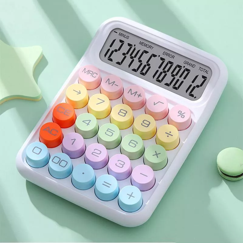 12-Digit Mechanical Button Keyboard Calculator - Image 3
