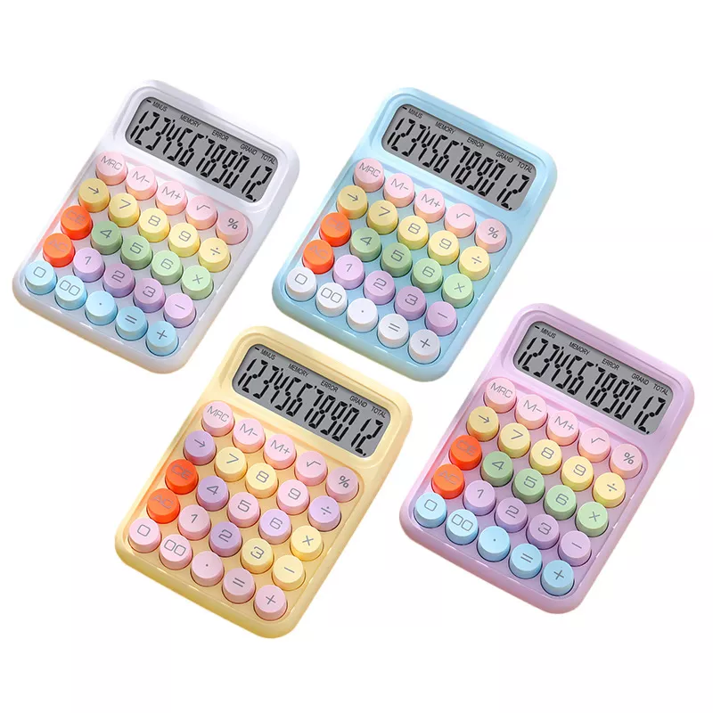12-Digit Mechanical Button Keyboard Calculator - Image 5