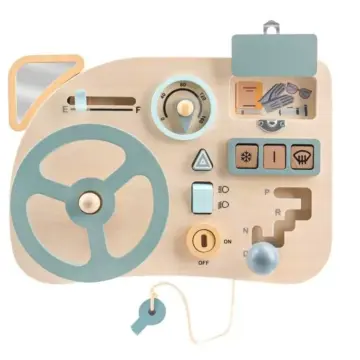 Montessori Wooden Steering Wheel Busy Board