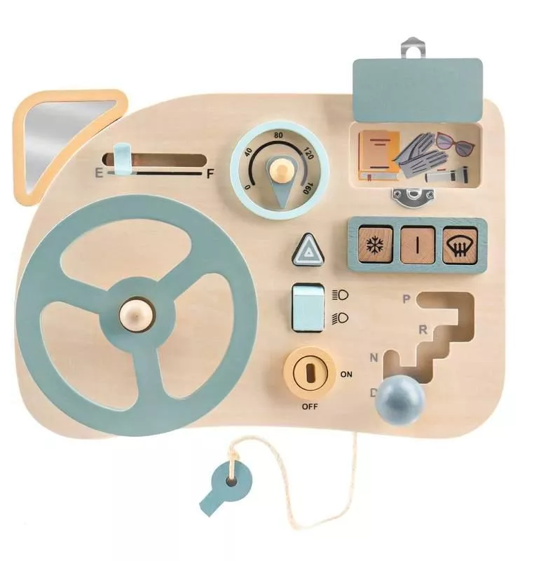 Montessori Wooden Steering Wheel Busy Board