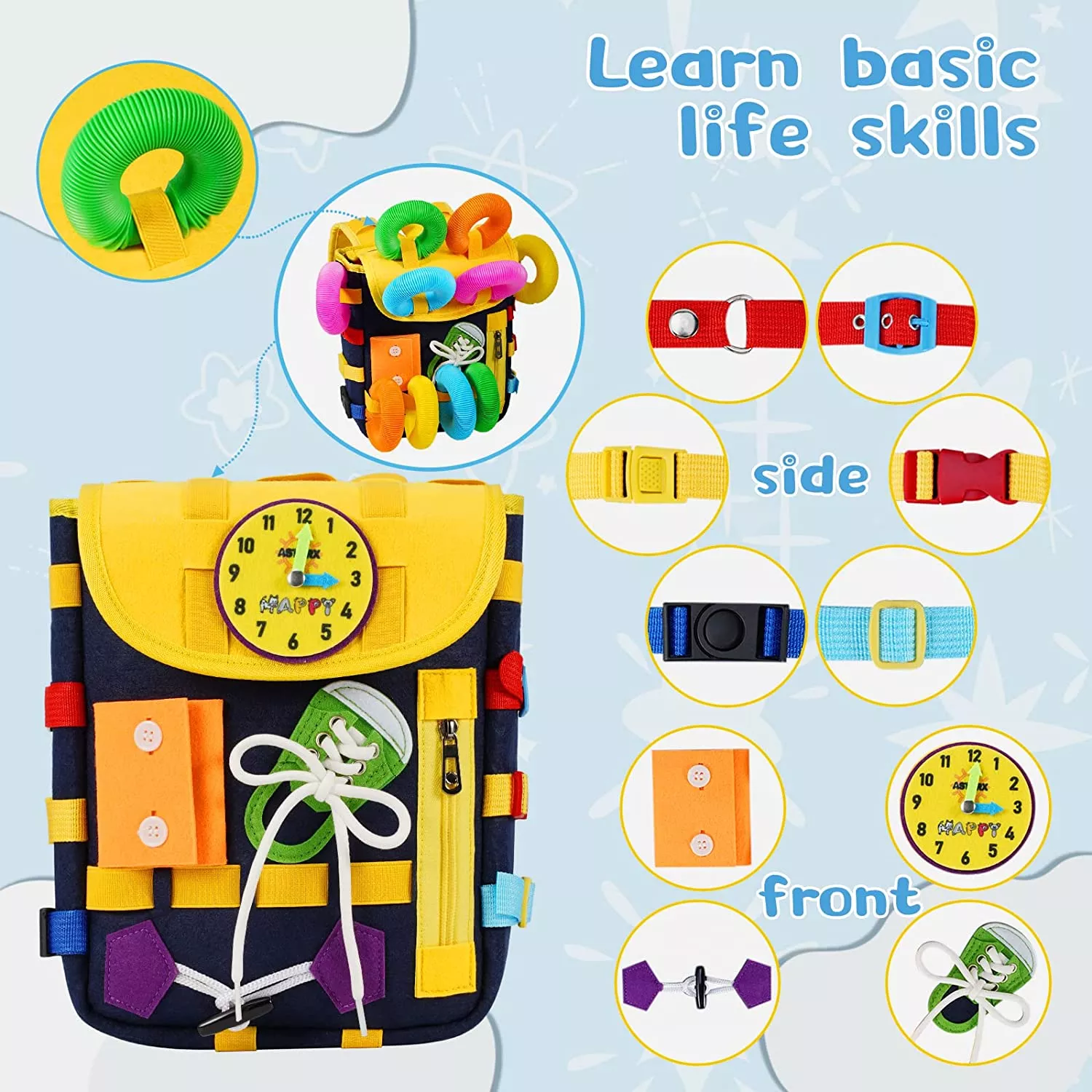 Montessori Busy Board Backpack for Toddlers - Image 2
